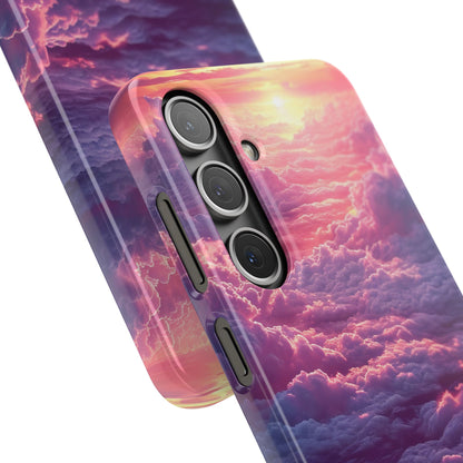 Pink Purple Clouds - Slim Samsung S24 Phone Case