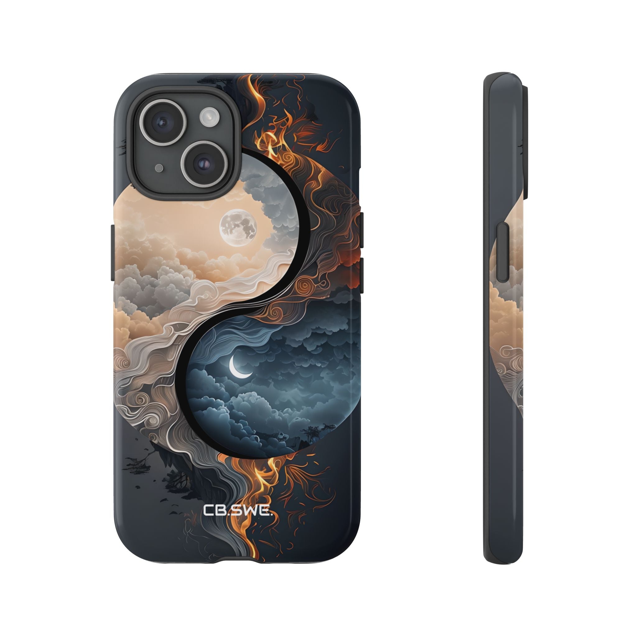 Surreal Day and Night Yin Yang Symbol Artwork Phone Cover iPhone 15 - Tough