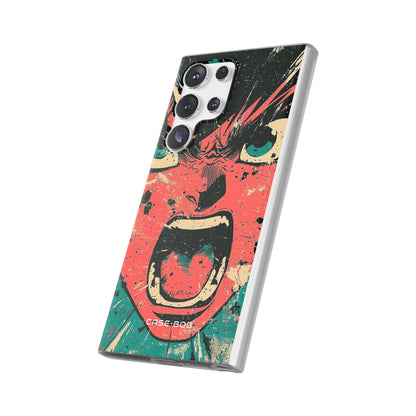 Screaming Face Pink Samsung S23 Ultra Case - Soft