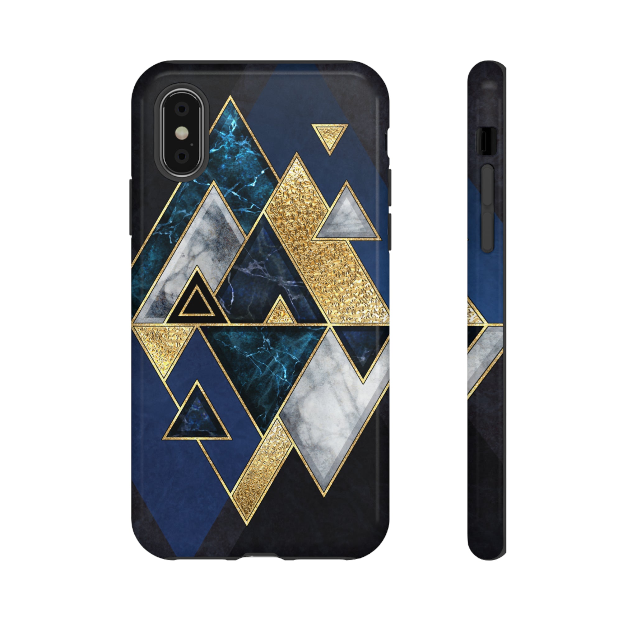 Dark Blue Geometric - Protective Phone Case