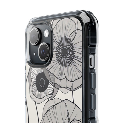 Modern Minimalist Flowers iPhone 15 - Clear Impact Phone Case