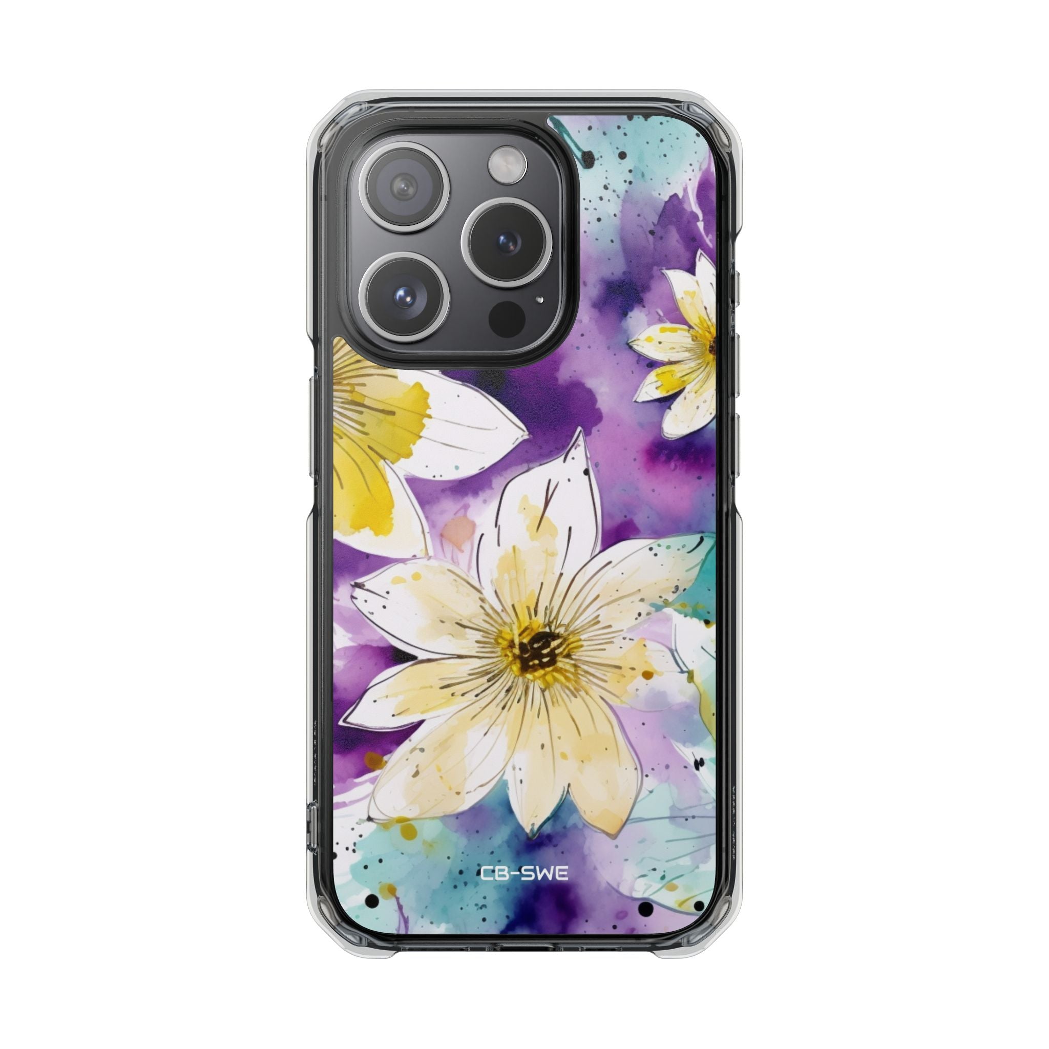 Vibrant Watercolor Flowers iPhone Case - Impact
