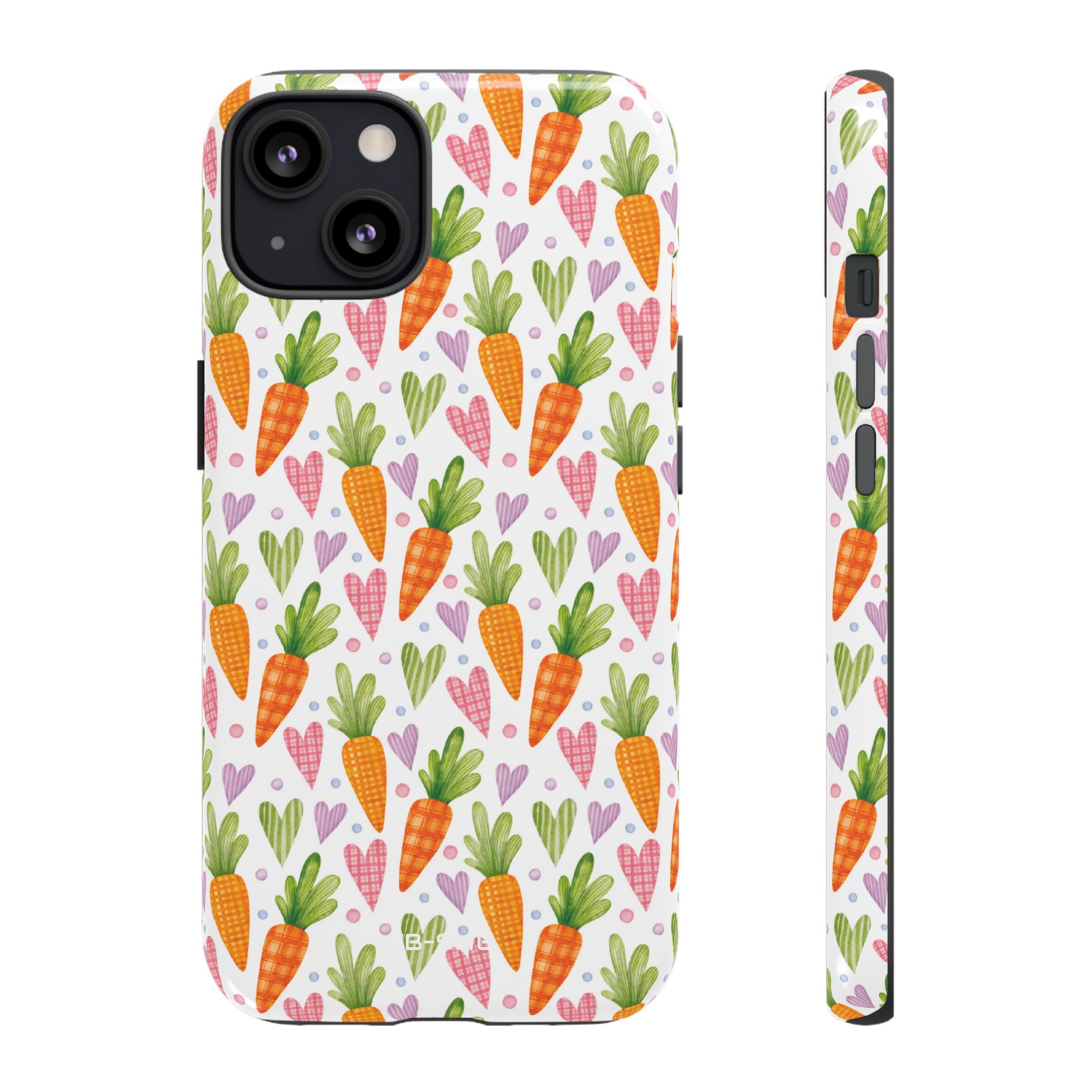 Carrots Embrace Hearts - iPhone Case