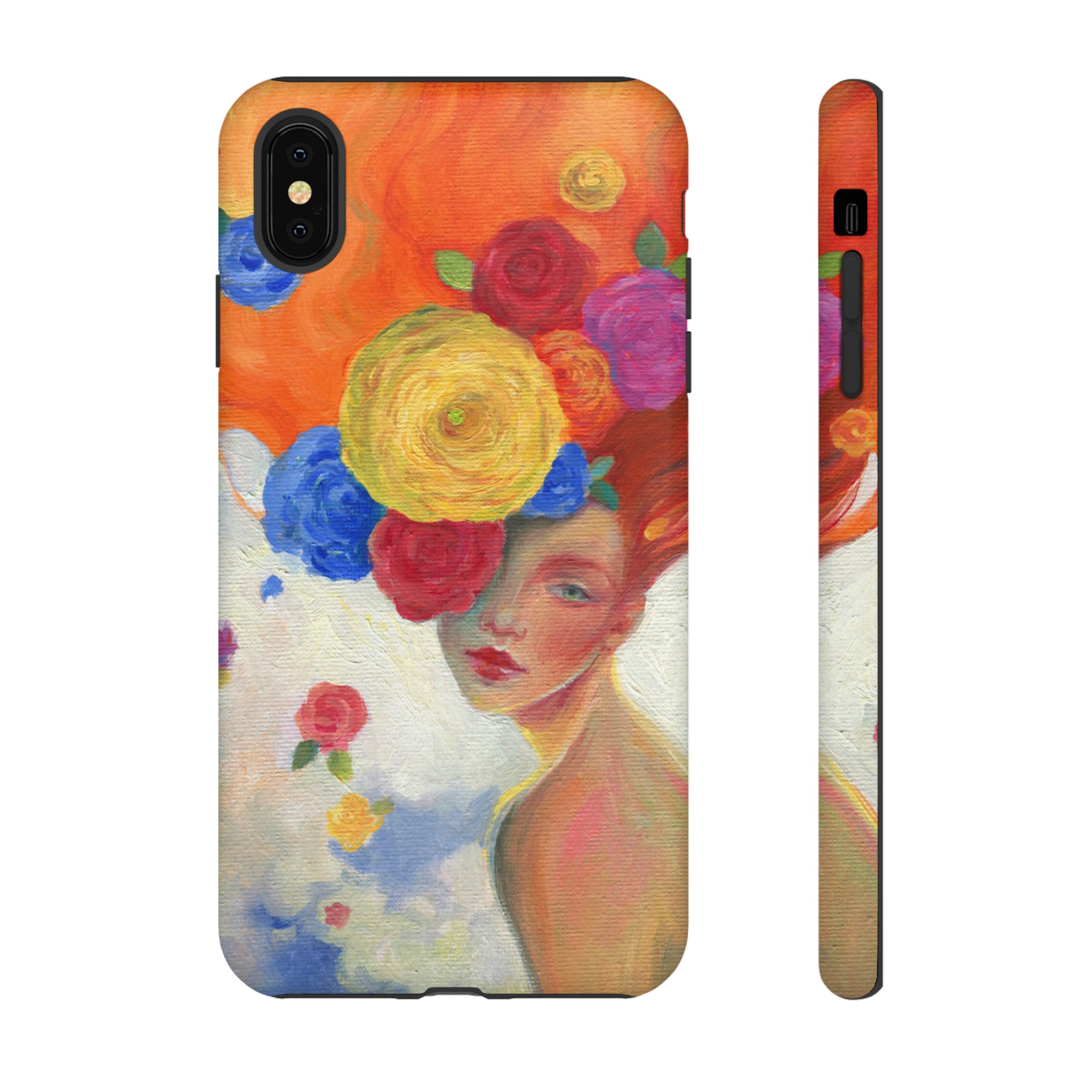 Oil Painting - Woman and Flowers - Protective Phone Case