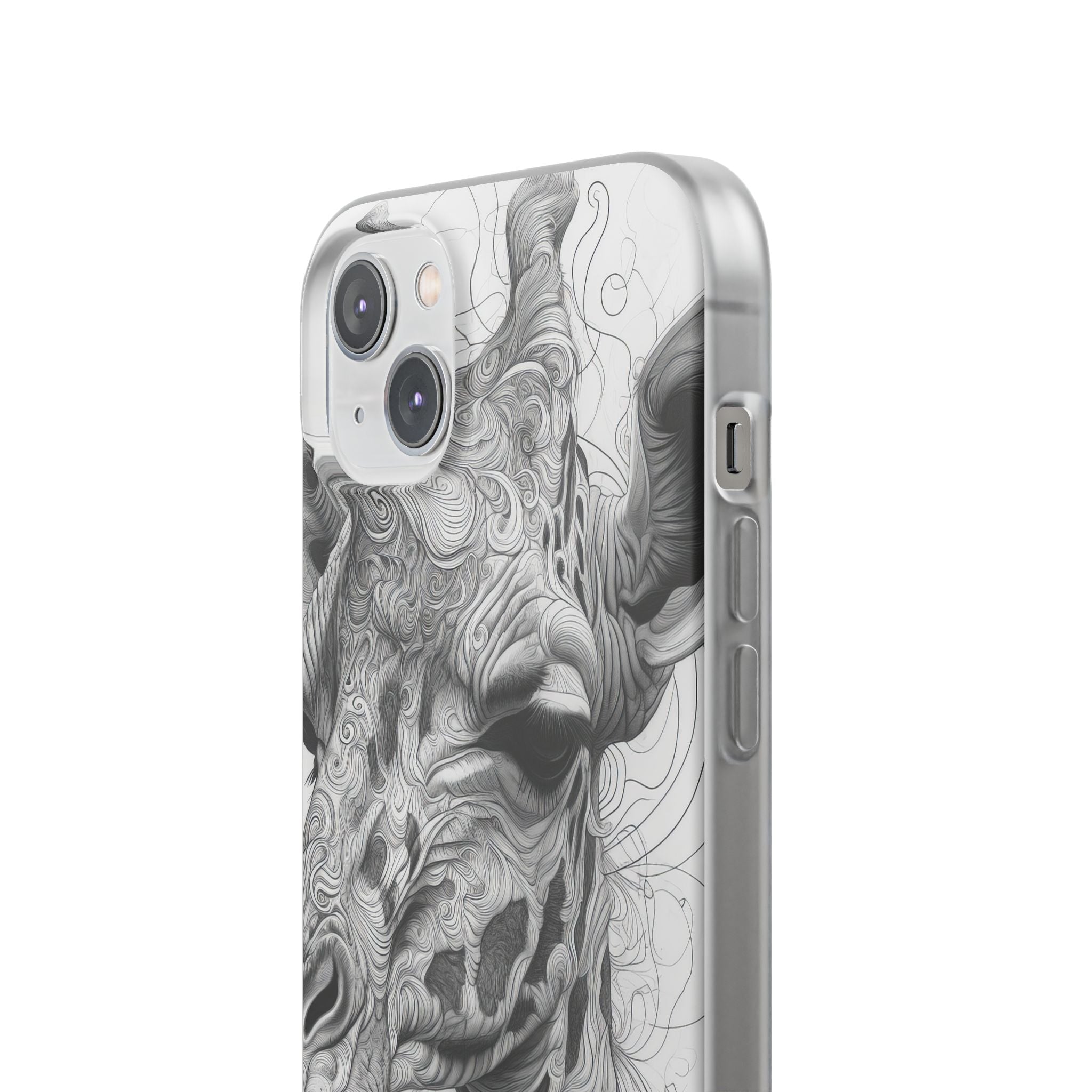 Monochrome Giraffe | Flexible Phone Case for iPhone