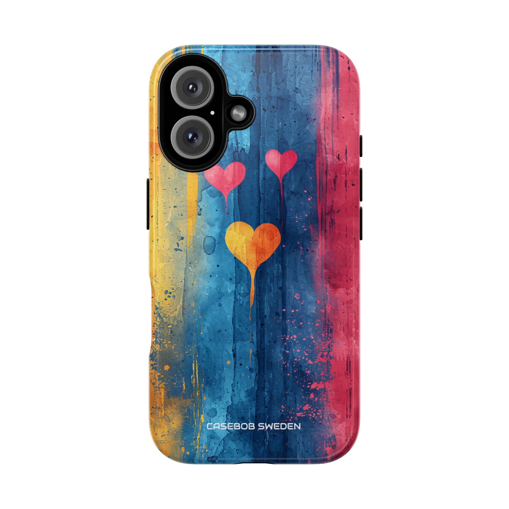 Hearts Watercolor Art - Tough iPhone 16 Phone Case