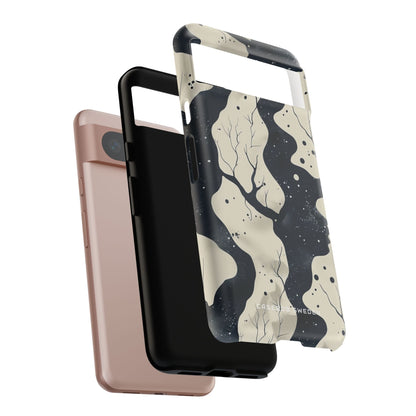 Organic Fluid Silhouettes with Cosmic Depth Google Pixel 8 - Tough Phone Case