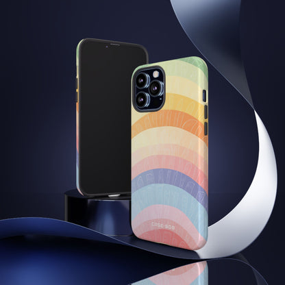 Pastel Rainbow Bands iPhone 13 Pro Max Case - Tough