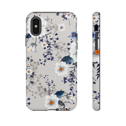 Watercolor Blue Summerflowers - Protective Phone Case