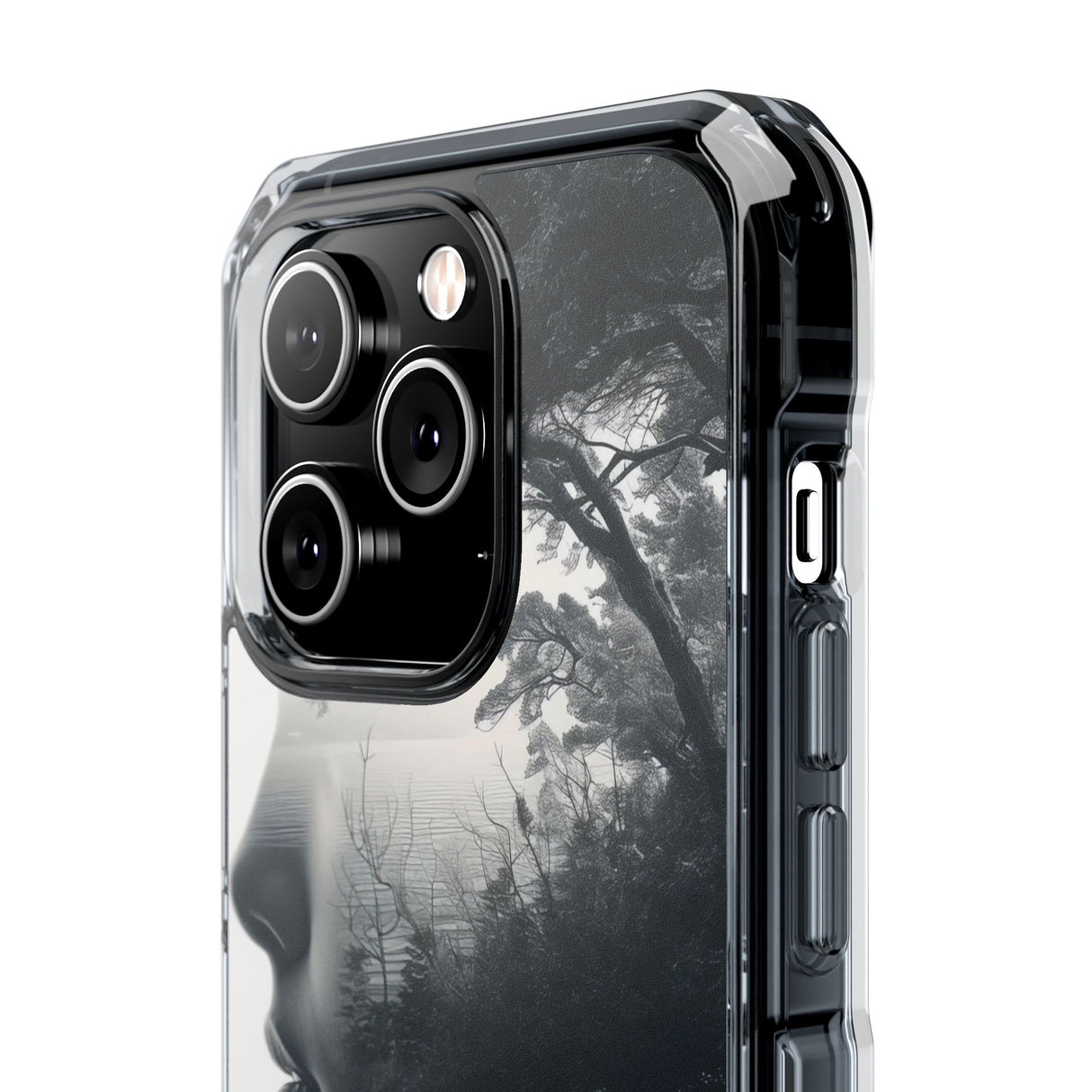 Nature Silhouette - Phone Case for iPhone (Clear Impact - Magnetic)