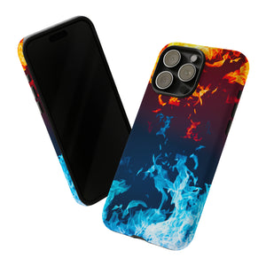 Red & Blue Flames - Protective Phone Case