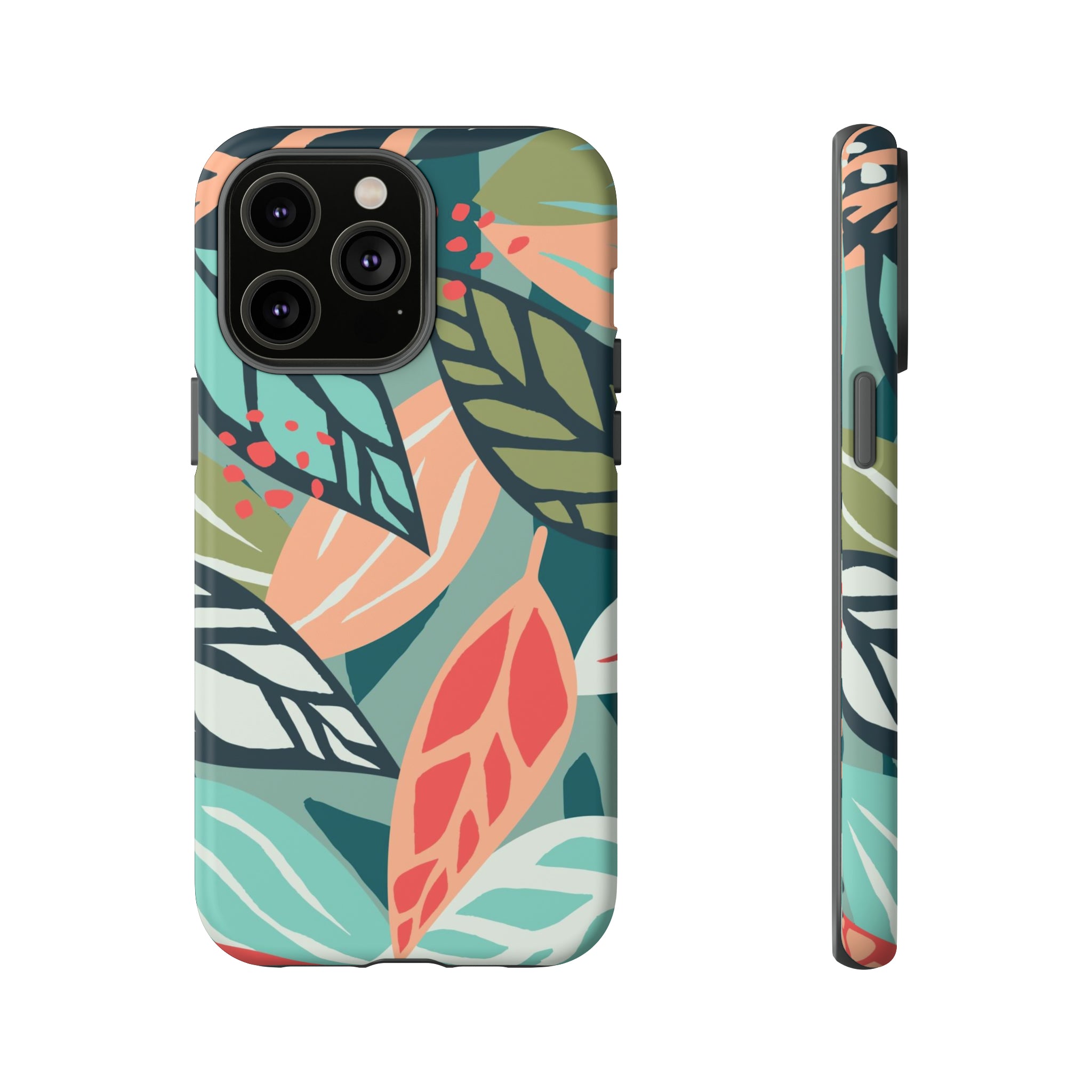 Mixed Tropical Leaf - Protective Phone Case