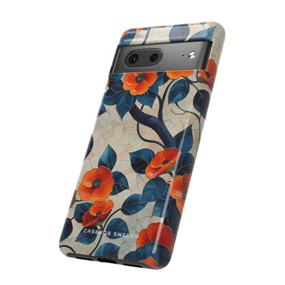 Orange Blossoms Mosaic Harmony Google Pixel 7 - Tough Phone Case