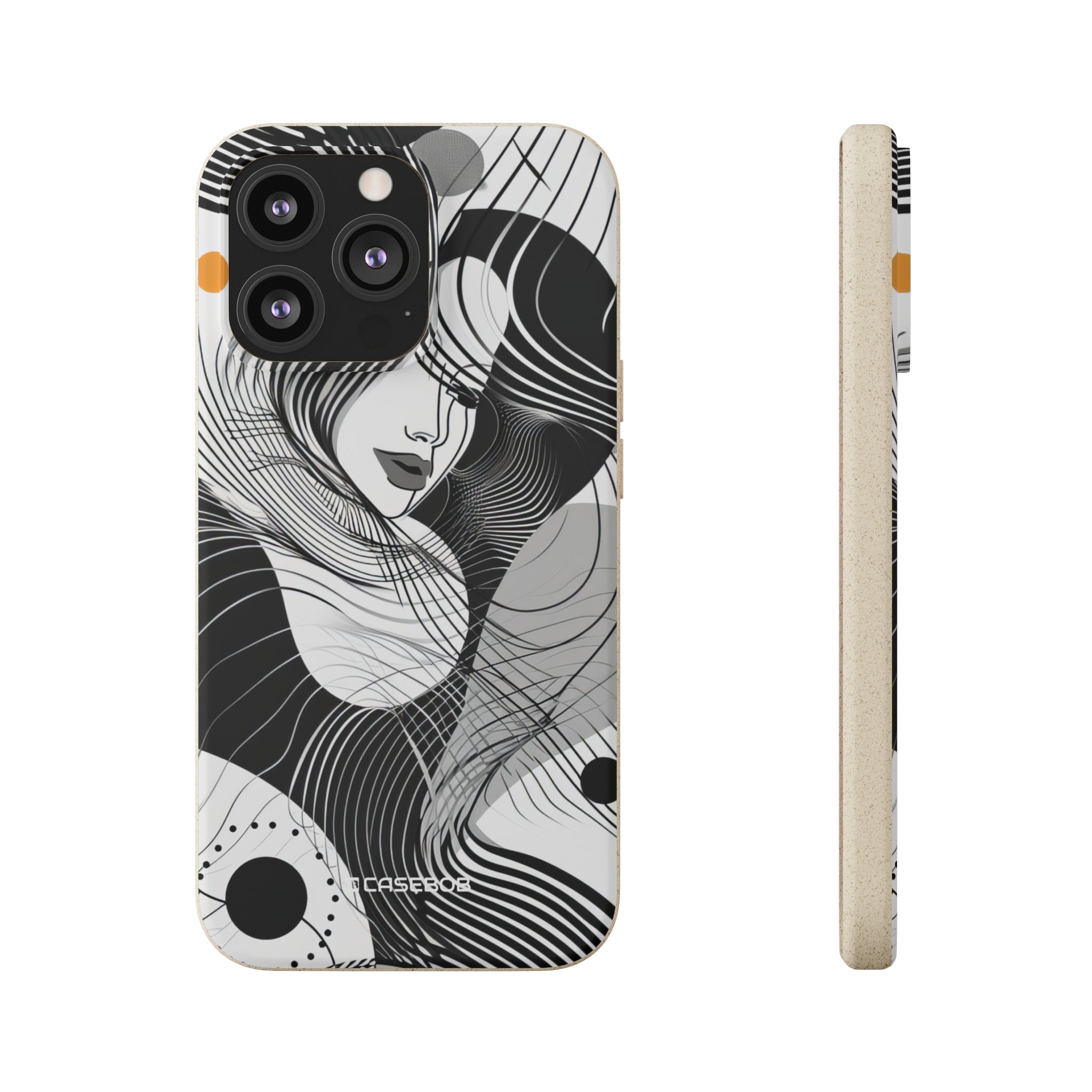 Fluid Noir Rhythm | Biodegradable Phone Case