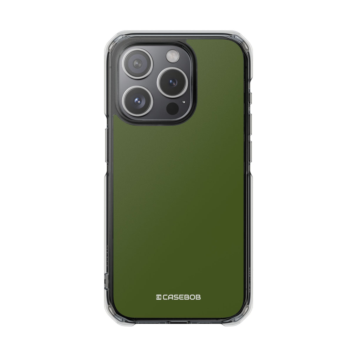 Dark Moss Green | Phone Case for iPhone (Clear Impact Case - Magnetic)