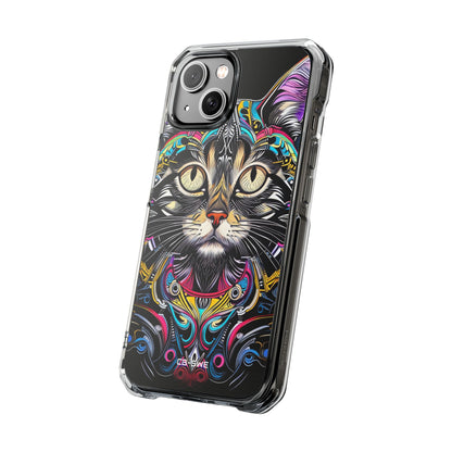 Psychedelic Cat Mirage iPhone Case - Impact