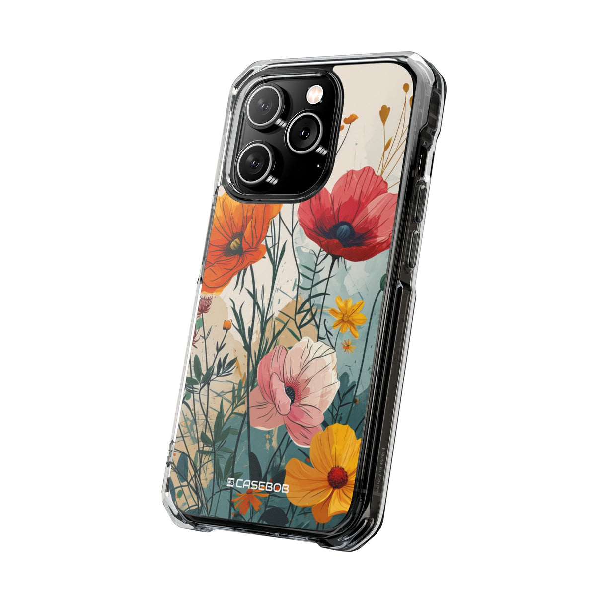 Blooming Whimsy – Handyhülle für iPhone (Clear Impact – Magnetisch) 