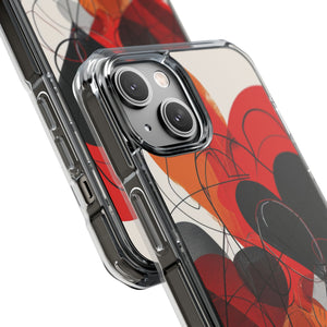 Fiery Hearts - Phone Case for iPhone (Clear Impact - Magnetic)