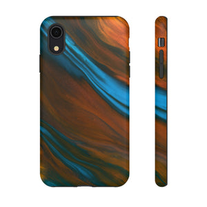 Orange Swipes Ink Art iPhone Case (Protective) iPhone XR Matte Phone Case