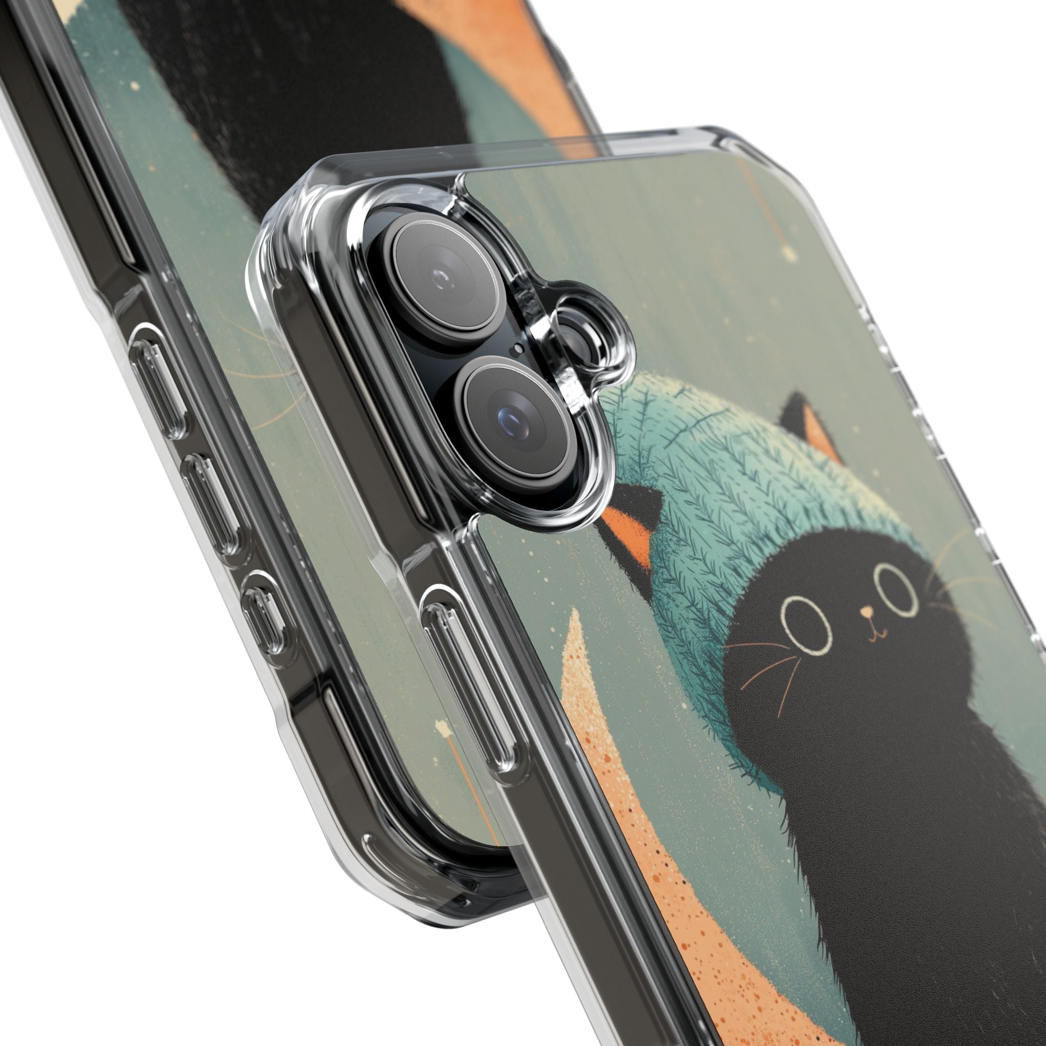 Cat Sits Dreaming iPhone Case - Impact