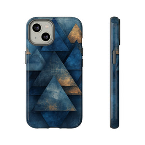 Blue Geometric Harmony - Protective Phone Case