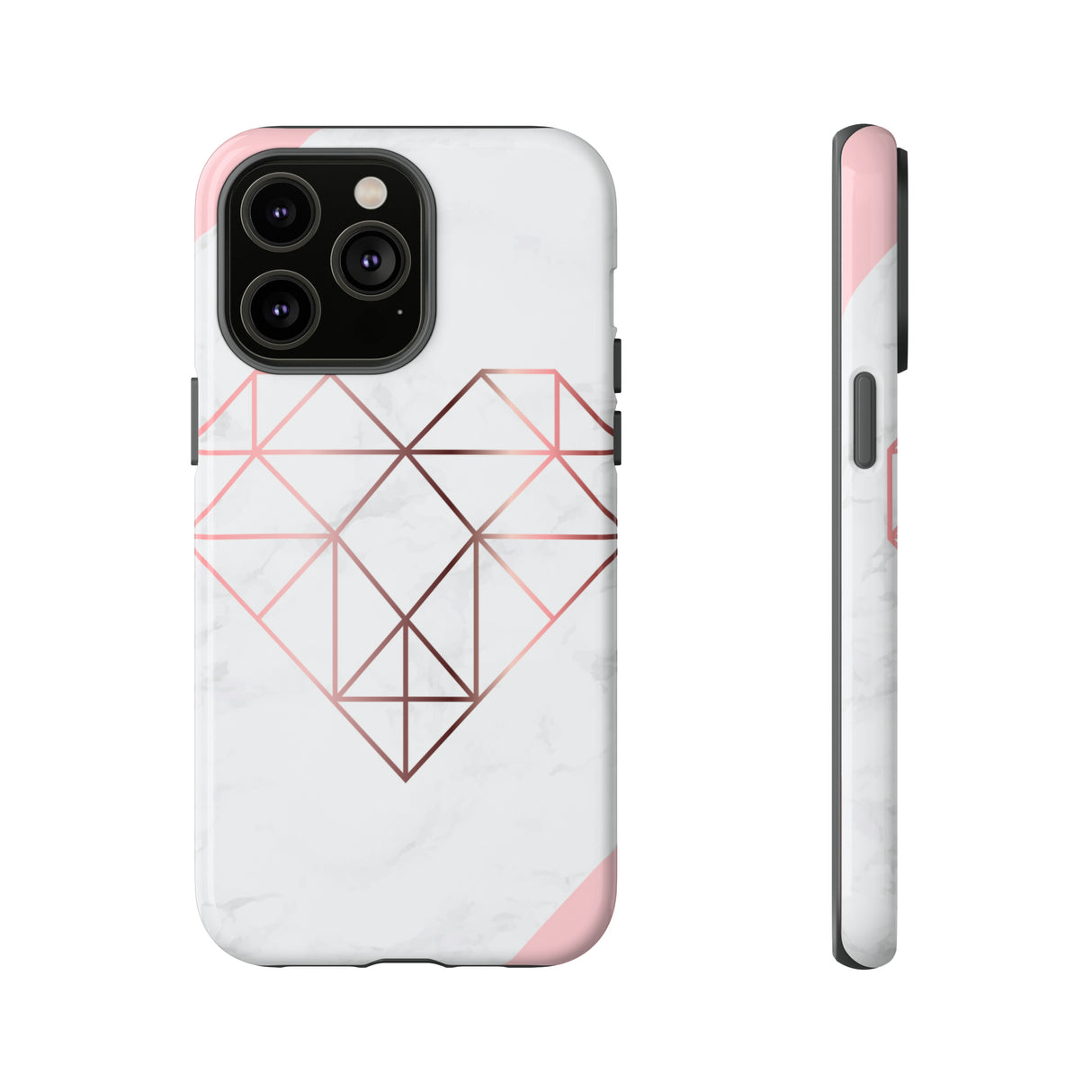 Heart Rose Gold - Protective Phone Case