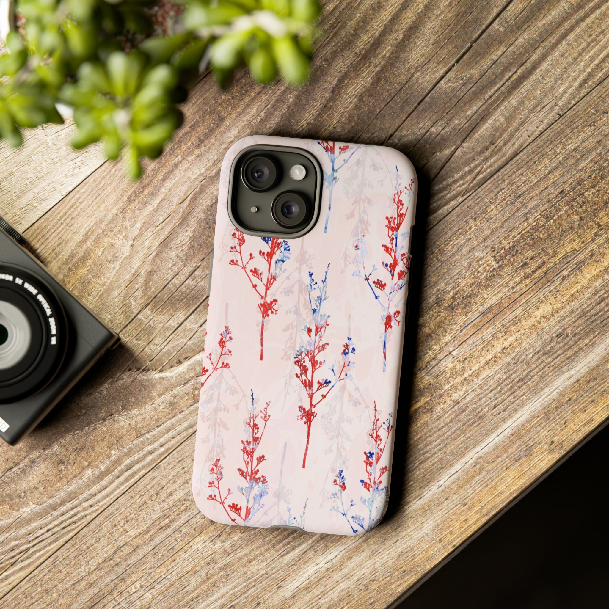 Pink Vintage Flowers - Protective Phone Case