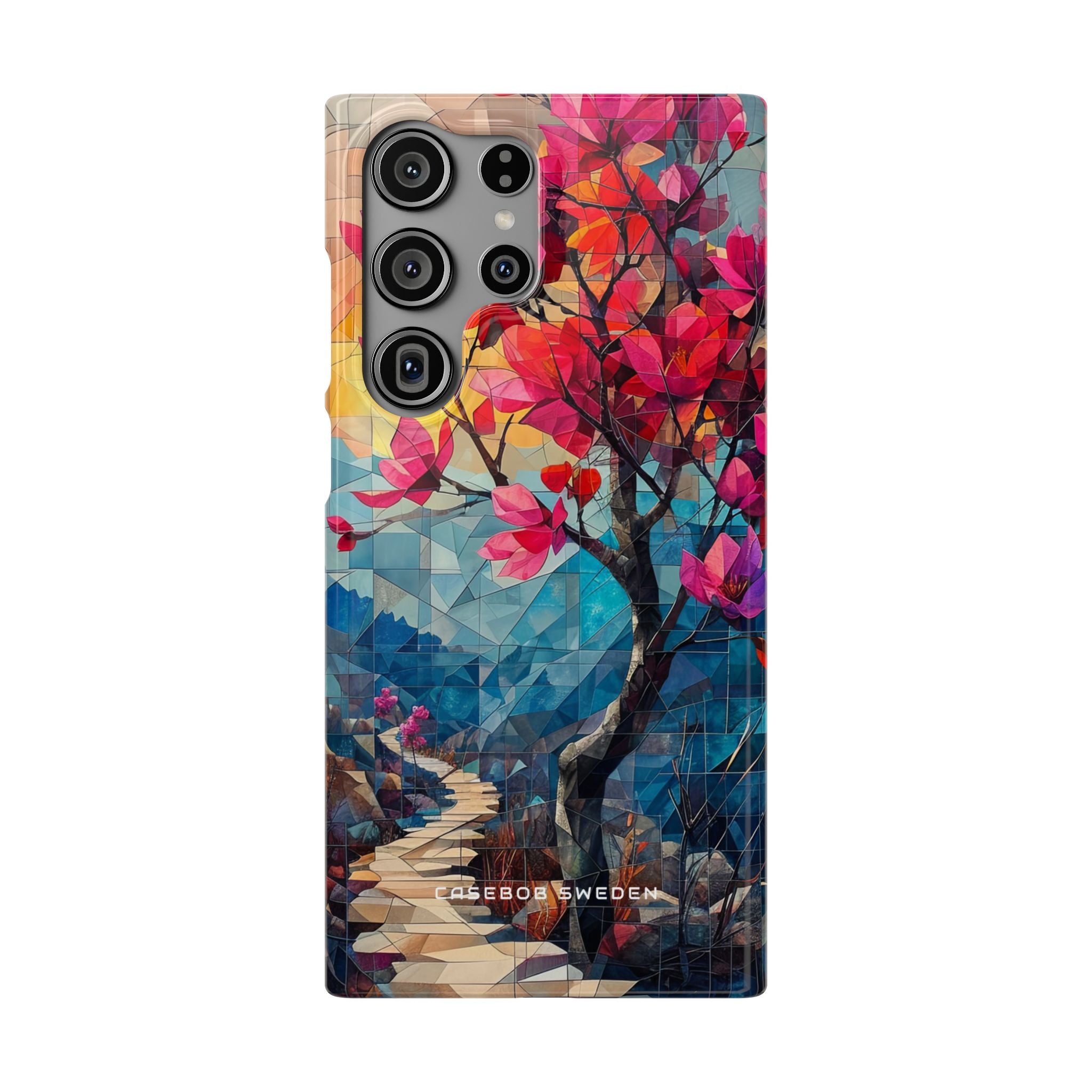 Vibrant Geometric Tree Landscape Samsung S23 - Slim Phone Case