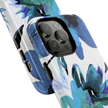 Blue Blossom Radiance iPhone 14 Pro Max Case - Tough+
