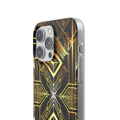 Golden Geometric Opulence iPhone 14 - Flexi Phone Case