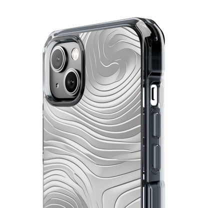 Monochrome Flow Lines iPhone 14 - Impact Clear+