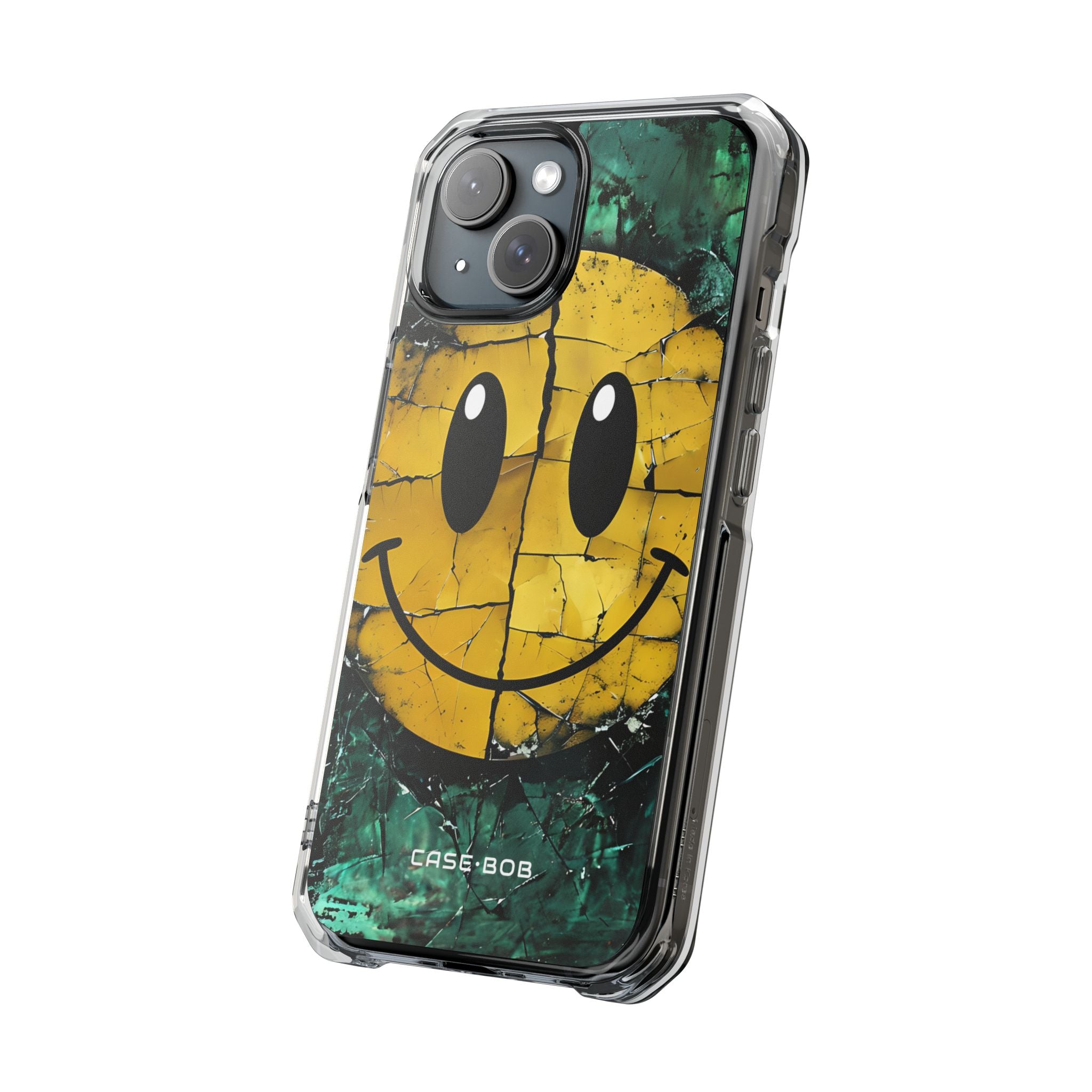 Cracked Smiley iPhone 15 Case - Impact