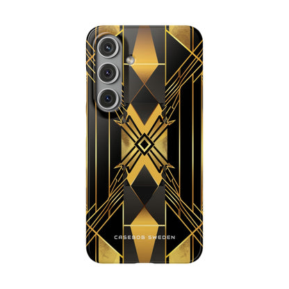 Golden Geometric Elegance Samsung S24 - Slim Phone Case