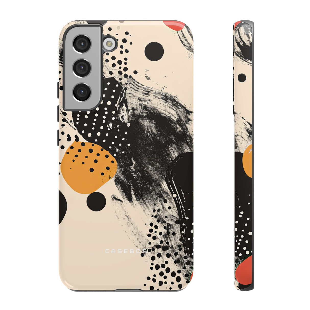 Black Dot Elegance - Protective Phone Case