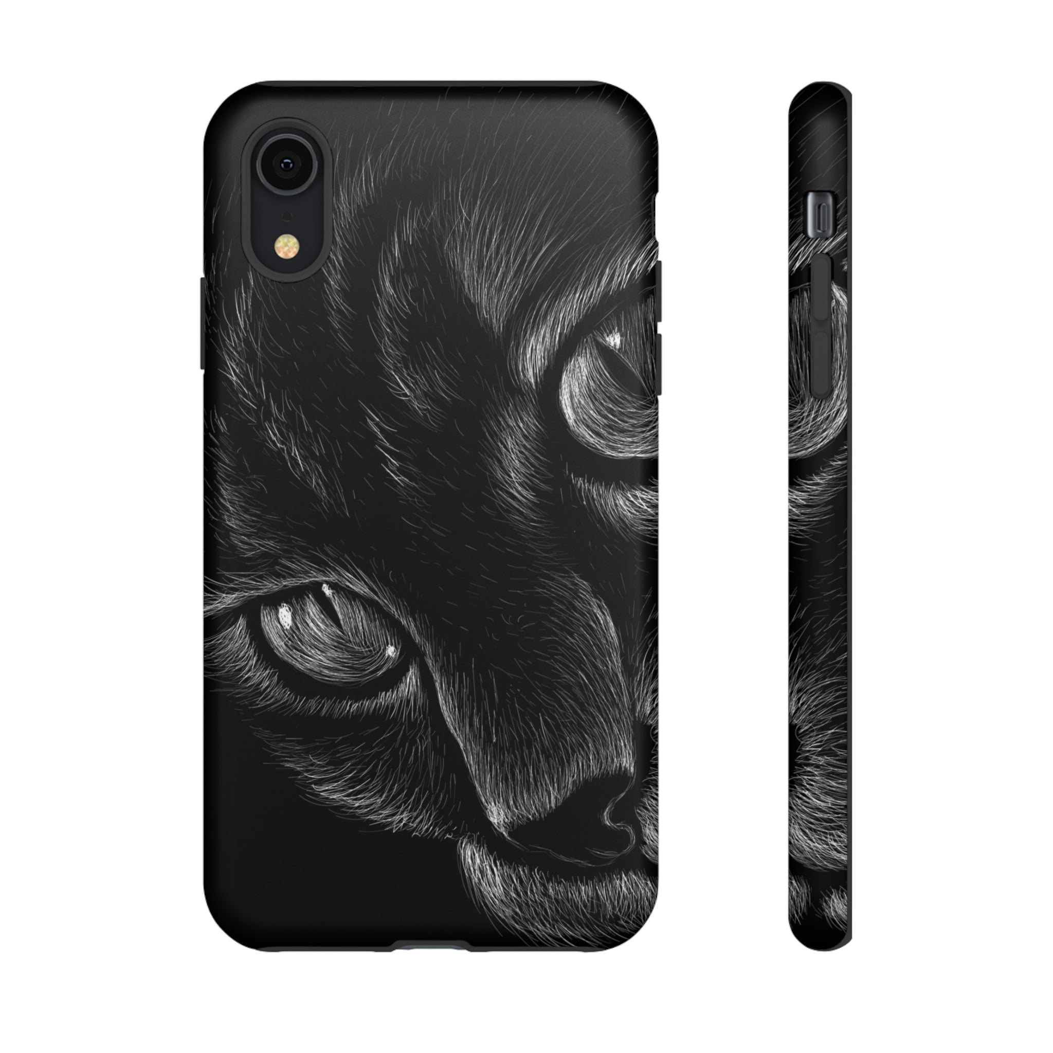 Pencil Drawing Cat - Protective Phone Case