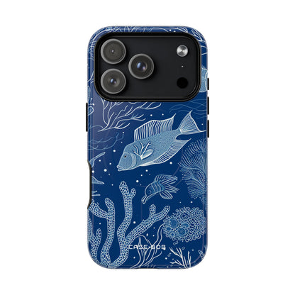 Navy Scale Reef iPhone 17 Pro Case - Tough+