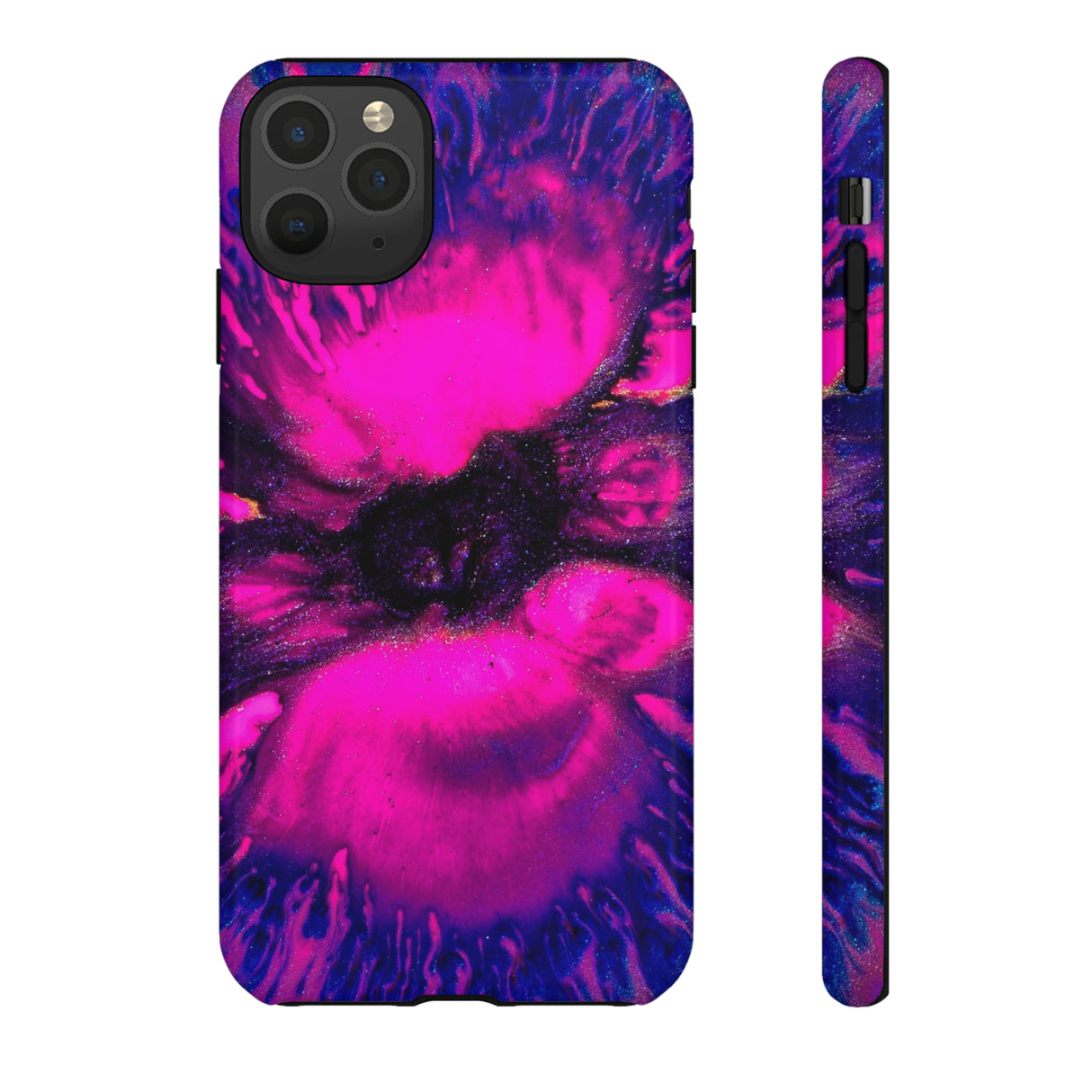 Deep Pink Ink Art iPhone Case (Protective) iPhone 11 Pro Max Glossy Phone Case