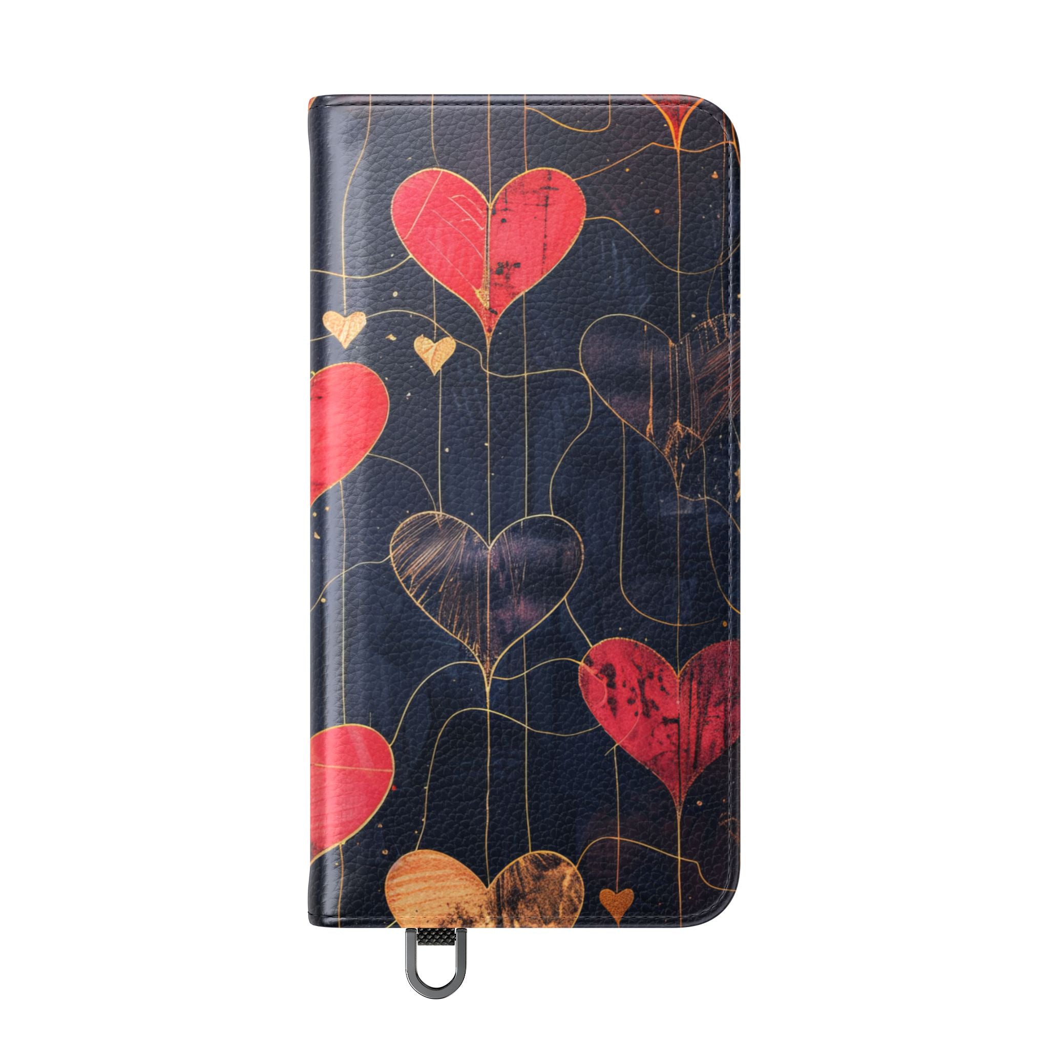 Textured Heart Grid - Samsung S25 Case - Wallet