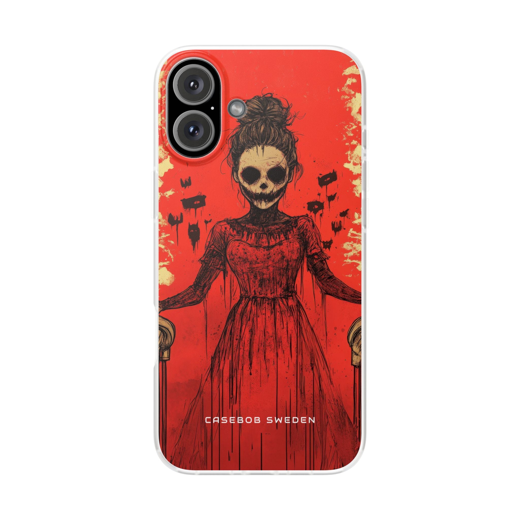 Haunting Scarlet Descent iPhone 16 - Flexi Phone Case