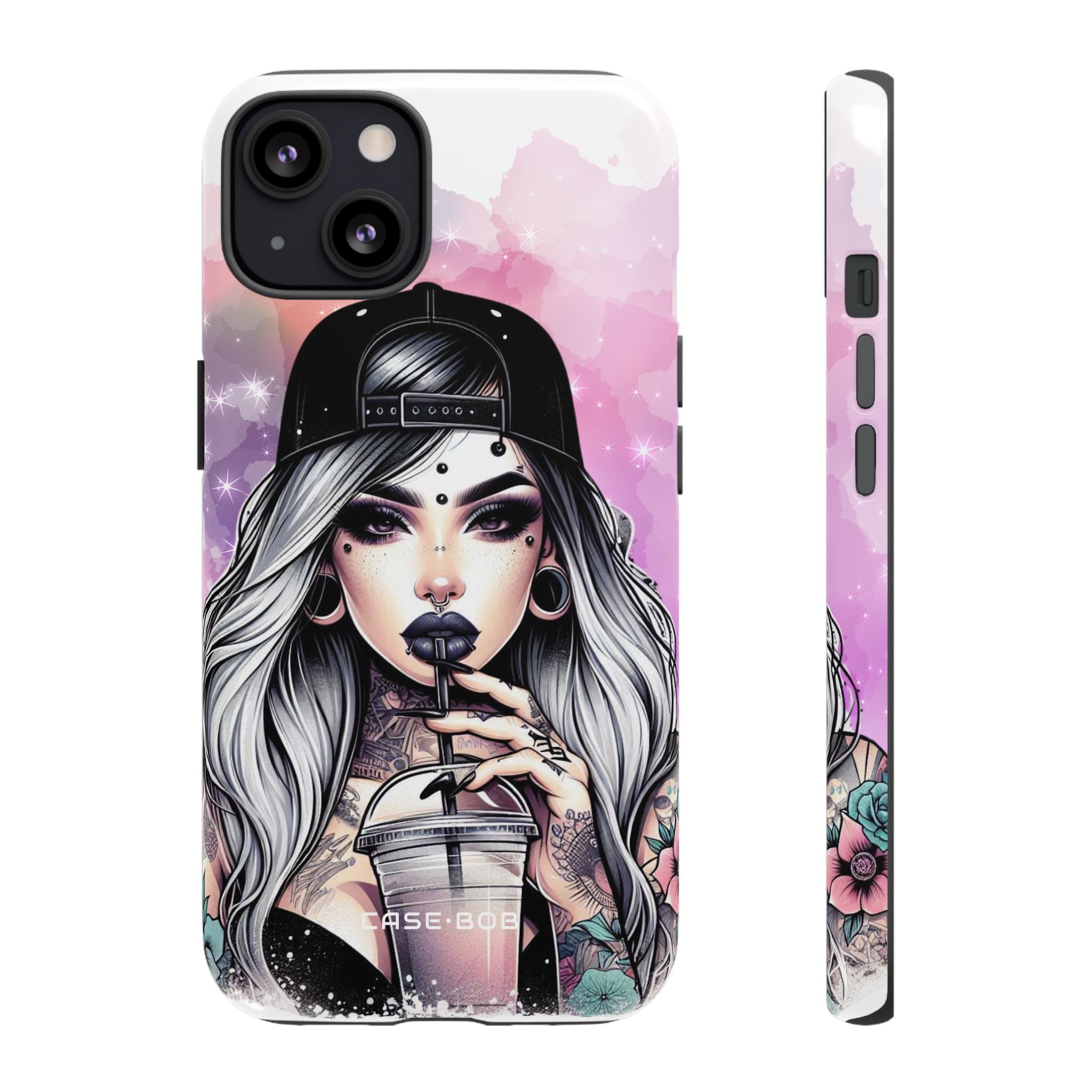 Silver Sip Nebula iPhone 13 Case - Tough