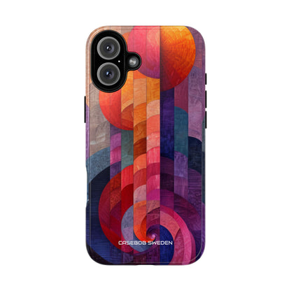 Purple Orange Abstract - Tough iPhone 16 Phone Case