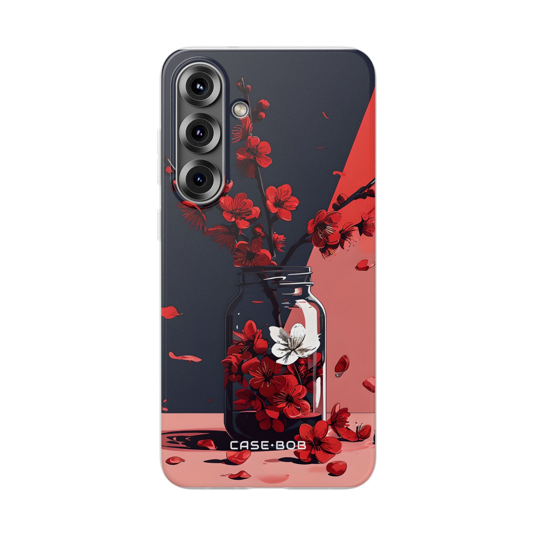 Cherry Blossom Contrast Samsung S25 Plus Case - Soft