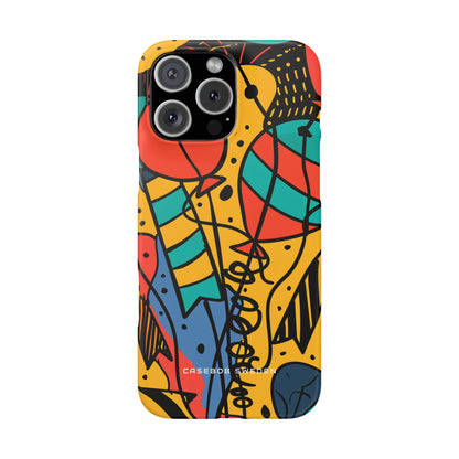 Playful Lines in Motion iPhone 16 - Slim Phone Case