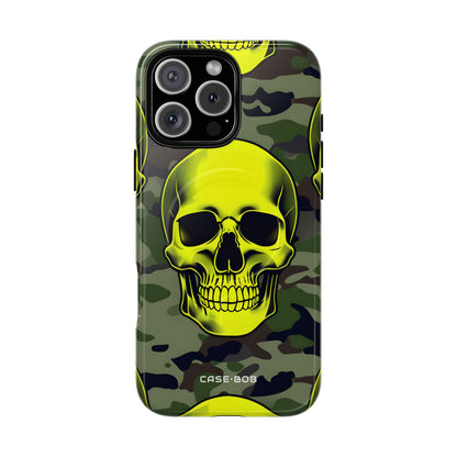Neon Skull Camo iPhone 16 Pro Max Case - Tough+
