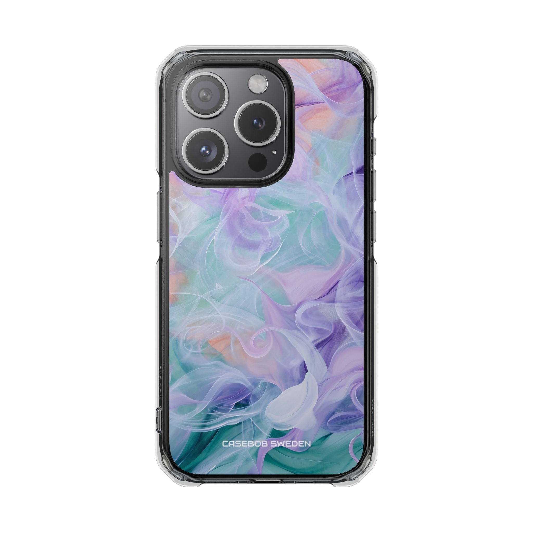 Purple Peach Whirl - Clear Impact iPhone 15 Phone Case