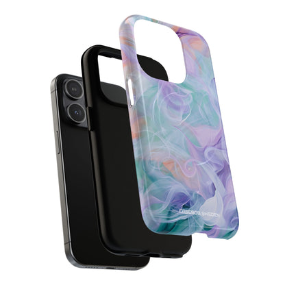 Purple Peach Whirl - Tough + MagSafe® iPhone 15 Phone Case