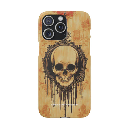 Gothic Skull Elegance iPhone 15 - Slim Phone Case