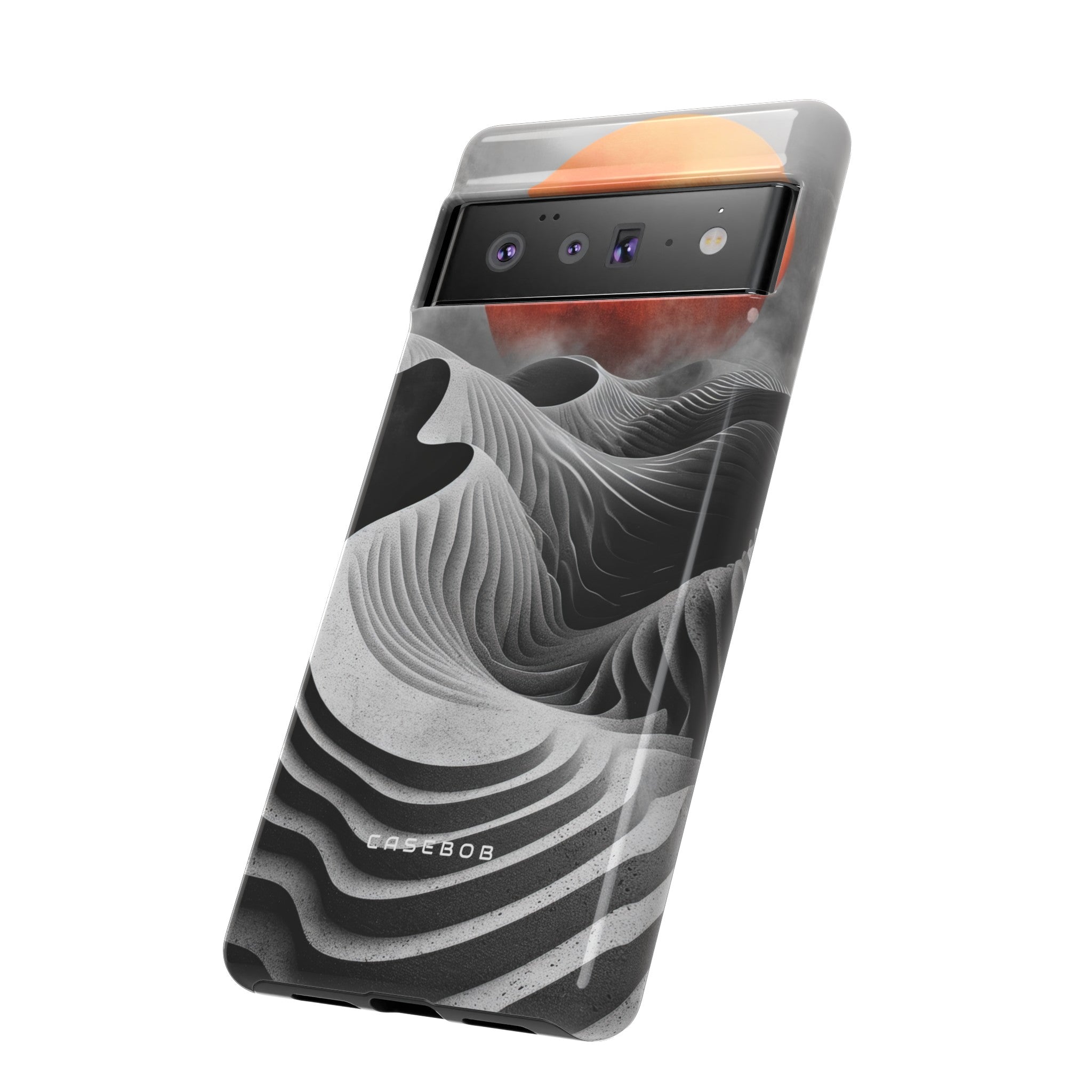 Orange Moon Illusion - Protective Phone Case