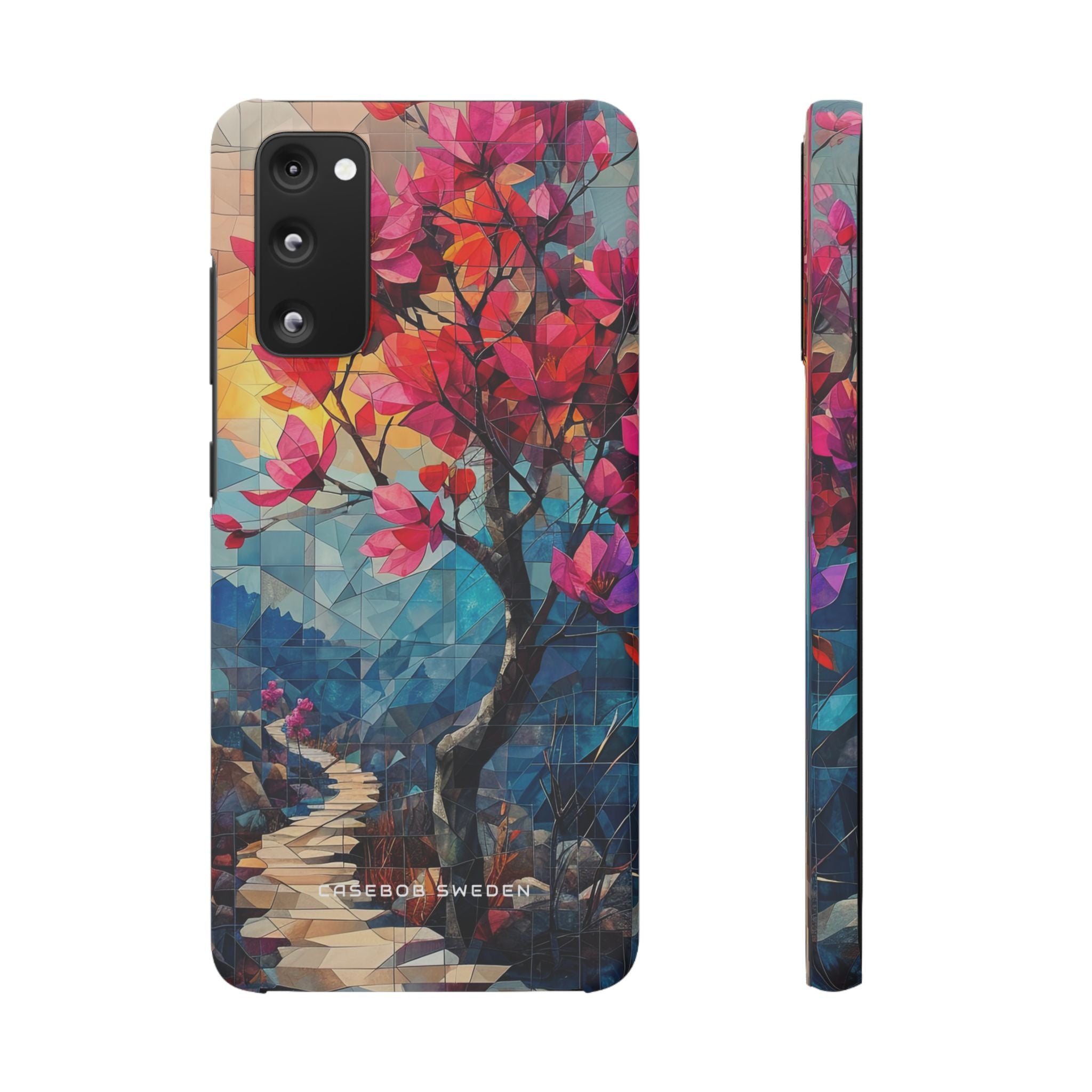 Vibrant Geometric Tree Landscape Samsung S20 - Slim Phone Case