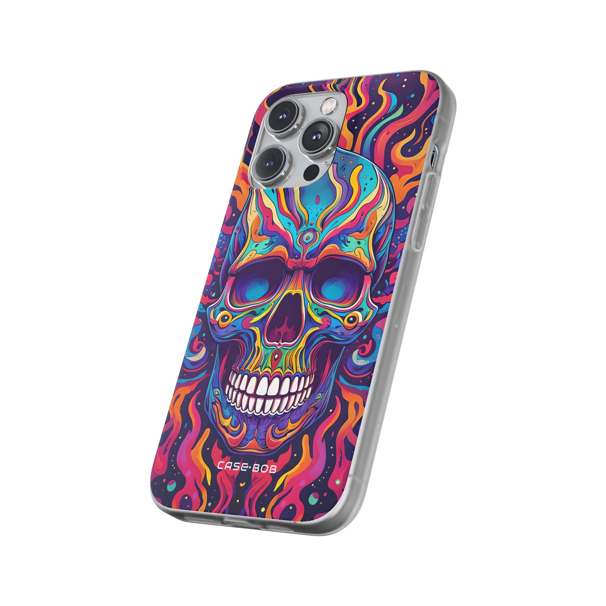 Flaming Skull iPhone 14 Pro Max Case - Soft